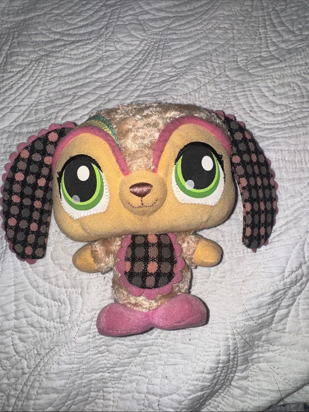 Littlest Pet Shop Pink and Tan Plush Puppy